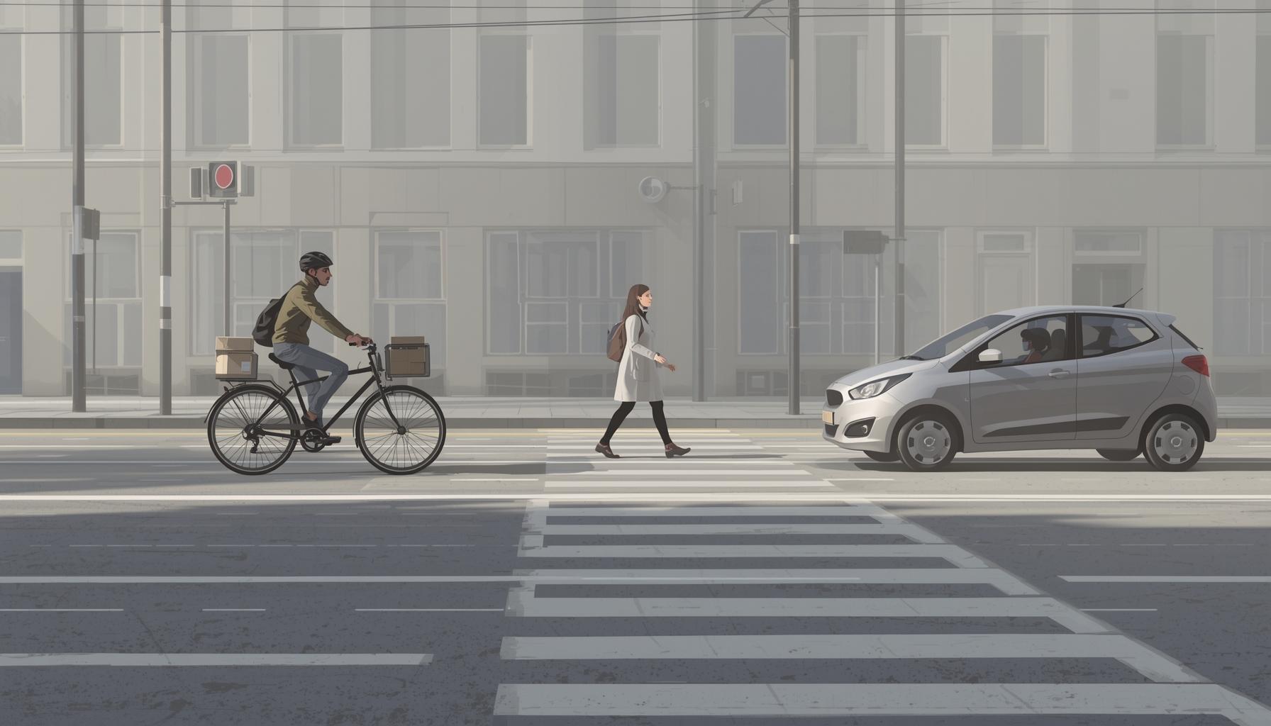 Interakcje z kierowcami, pieszymi i przewóz ładunków