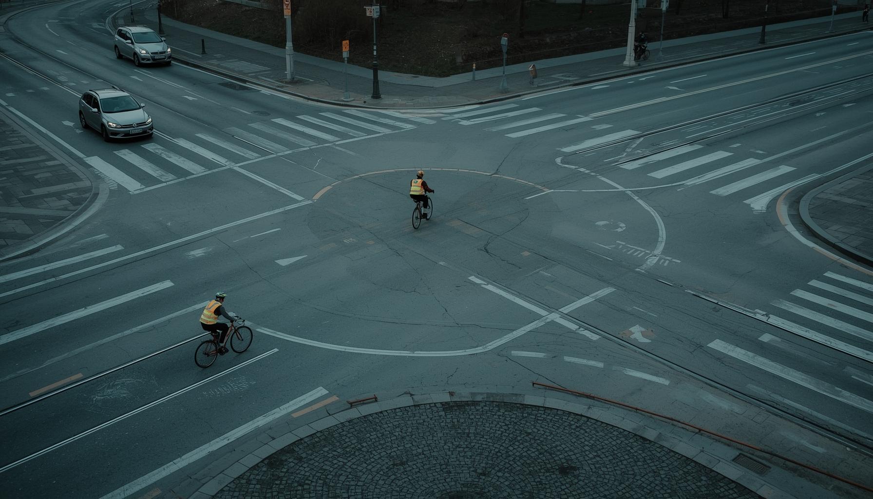 Przejeżdżanie przez skrzyżowania, ronda, wyprzedzanie i omijanie